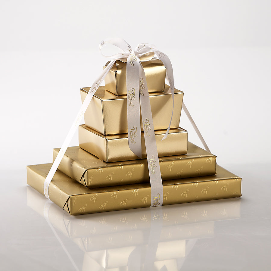 Five tiered chocolate forming a pyramid